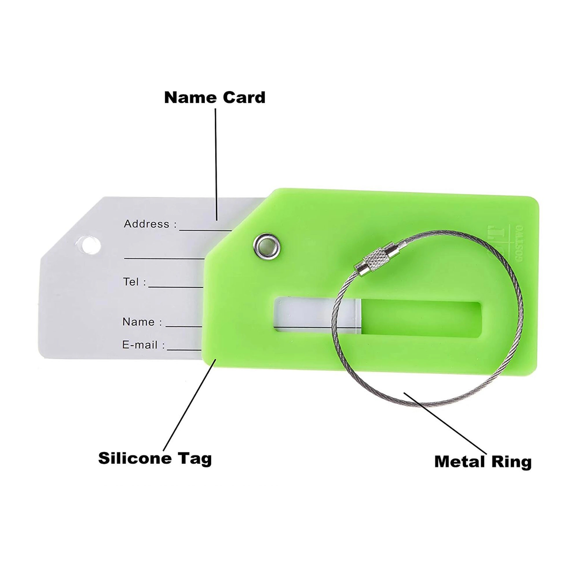 Silicone Luggage Tag with Name ID Card 14