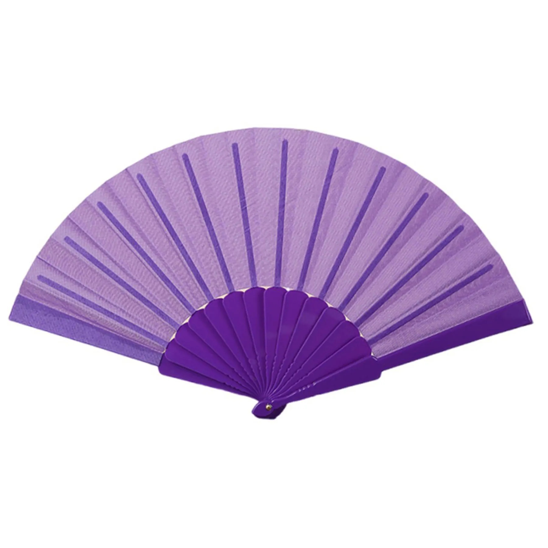 Nylon Folding Hand Fan W/ Plastic handle 4
