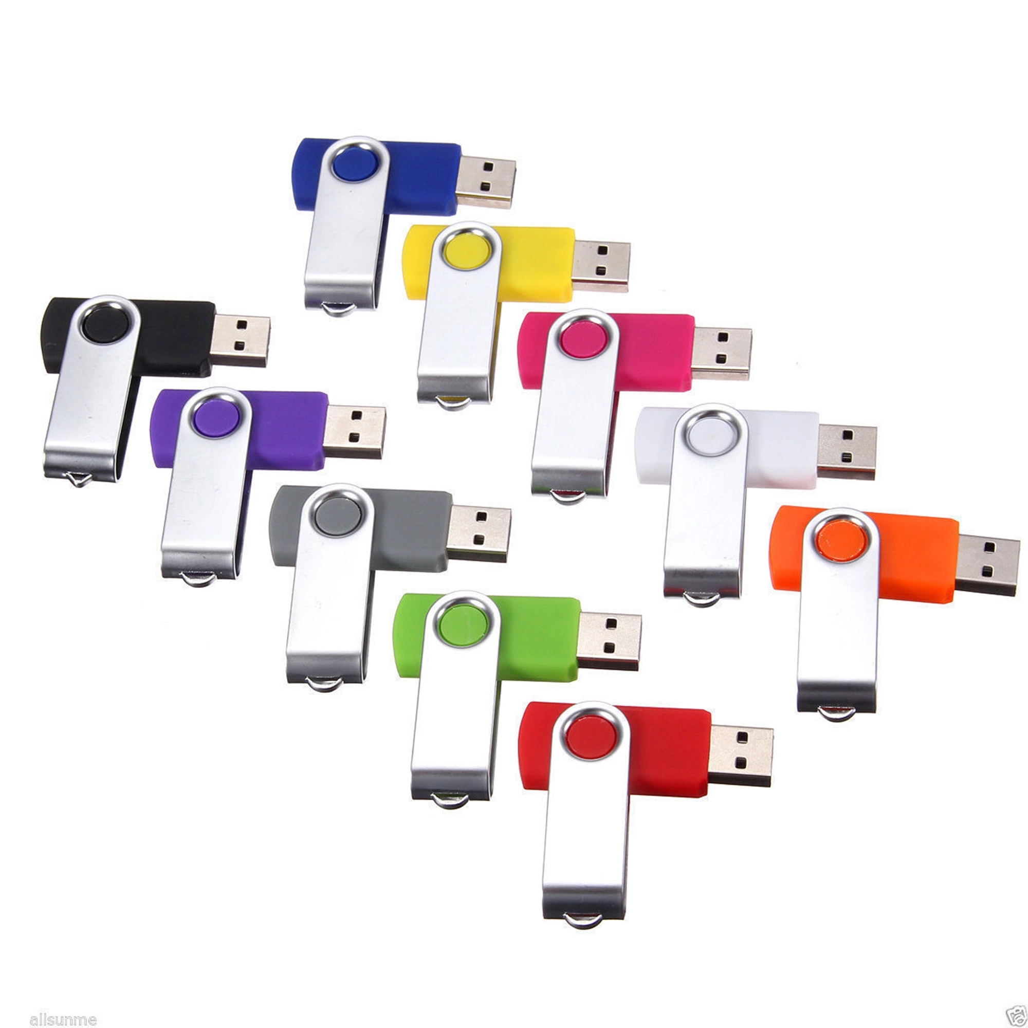 8GB Plastic And Metal Swivel USB Stick 2