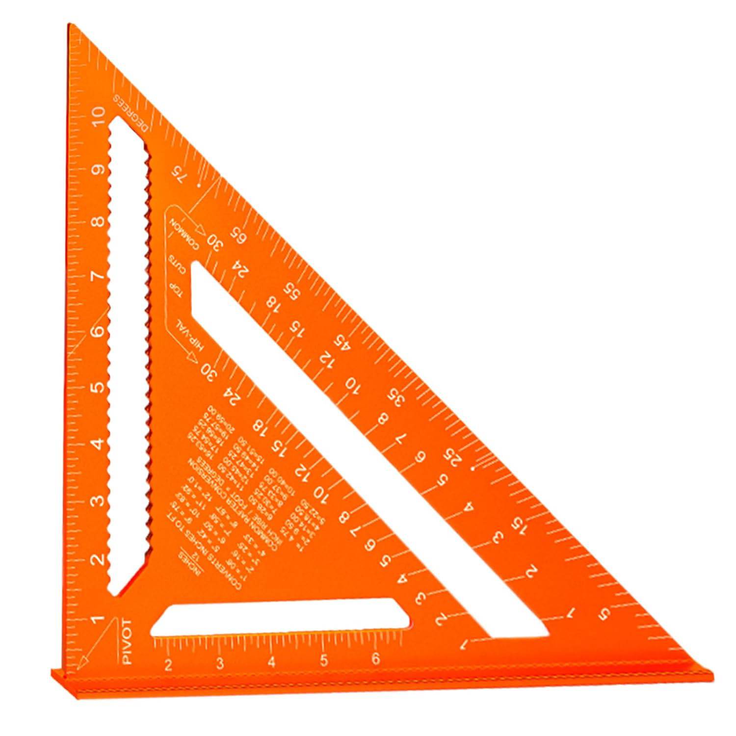 7 Inch Aluminum Triangle Ruler-Metric & Imperial Scale 5