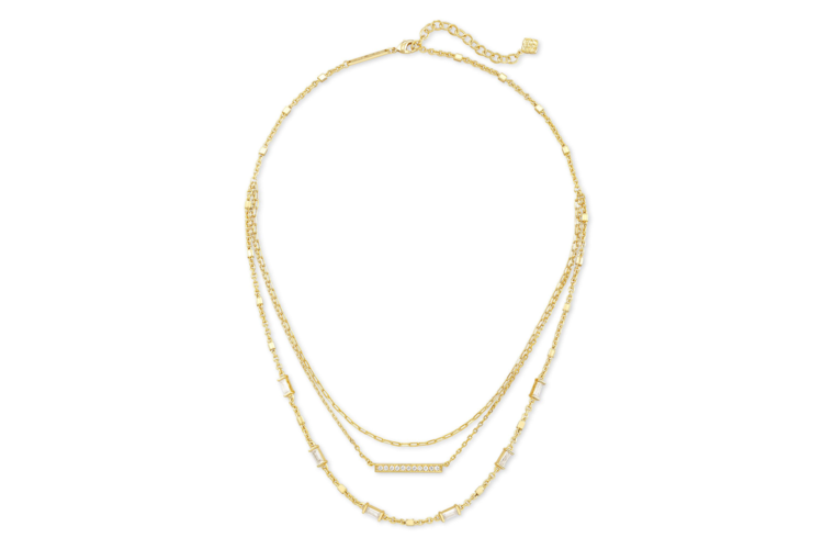 Kendra Scott Addison Triple Strand Necklace in Gold 1