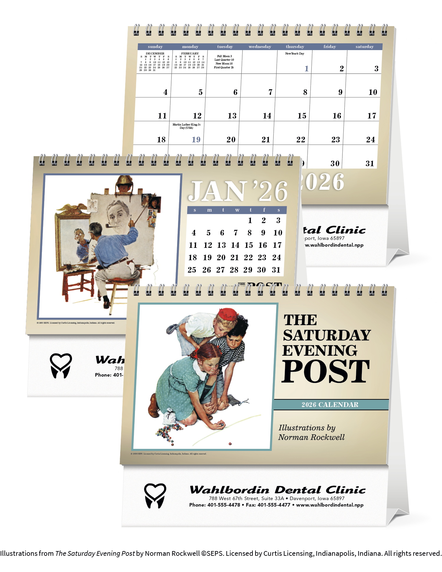 Triumph® Calendars The Saturday Evening Post Large Desk Calendar 58