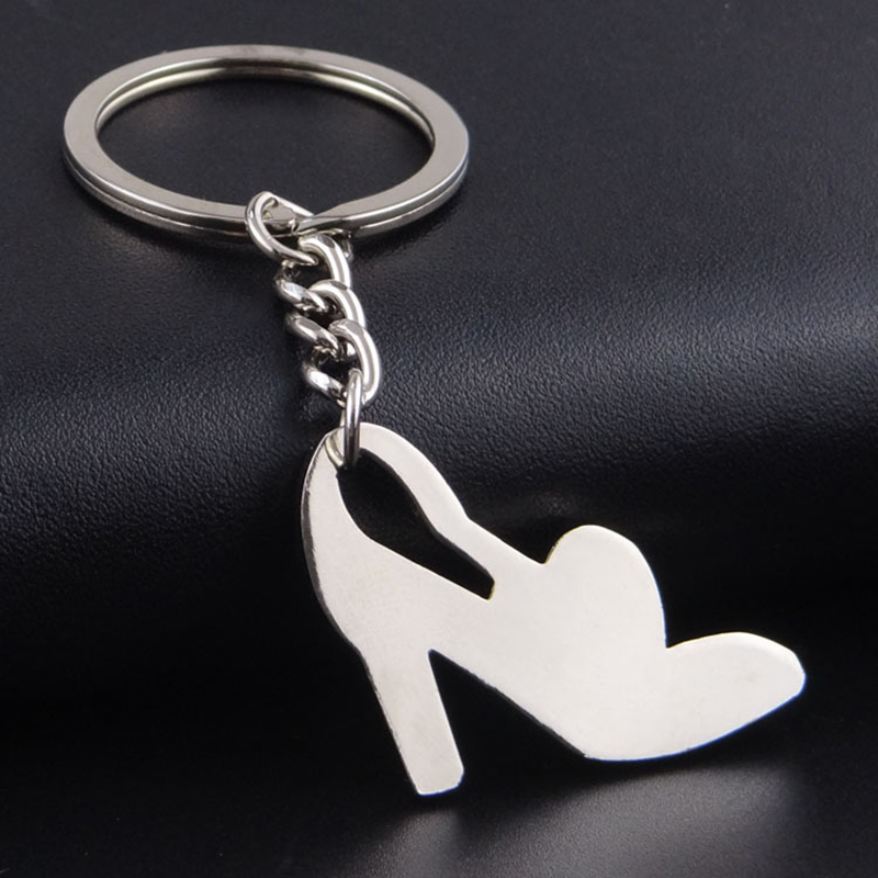 Diamond-Studded High Heel Metal Keychain 7