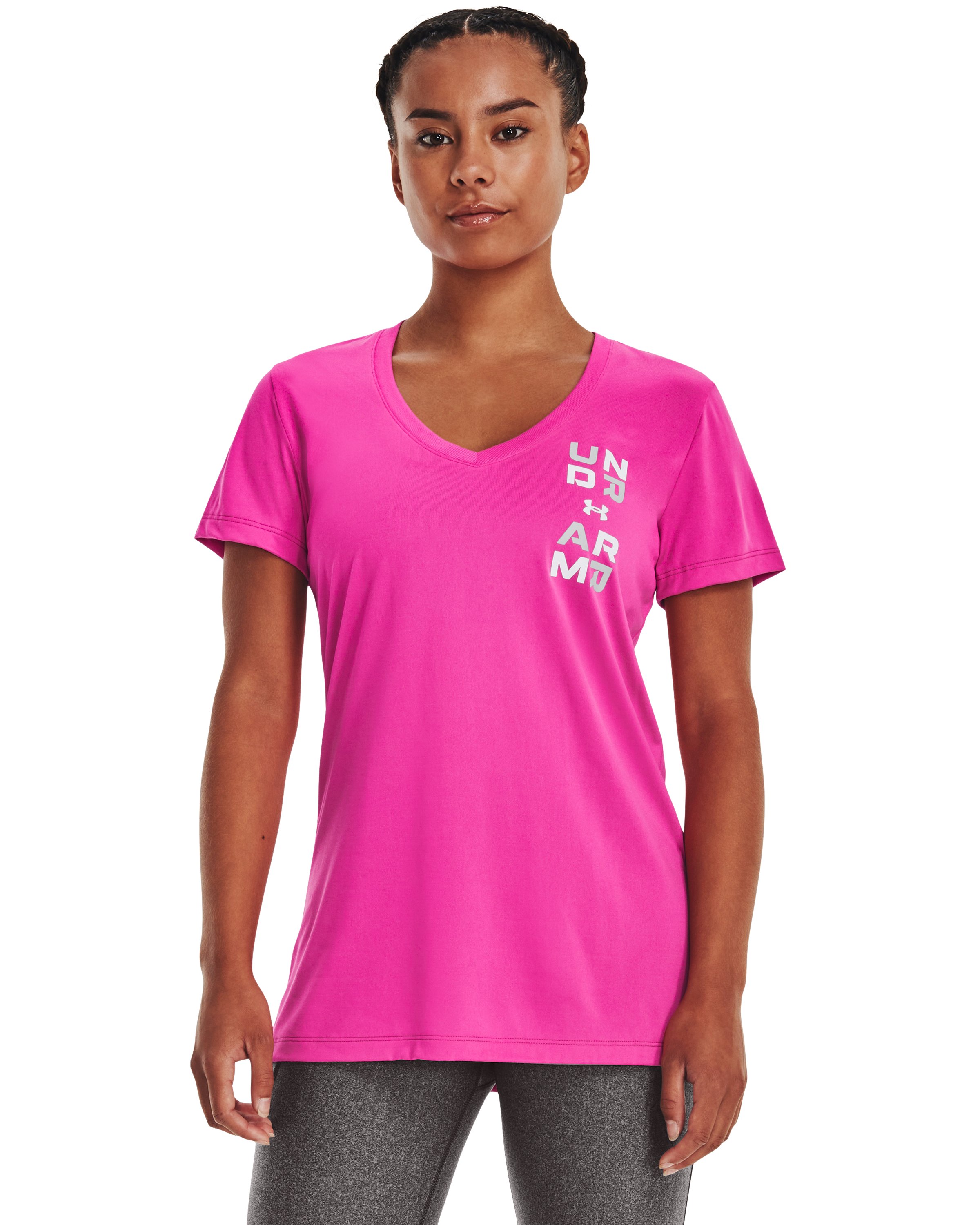 Women's UA Tech Graphic V-Neck Short Sleeve  6