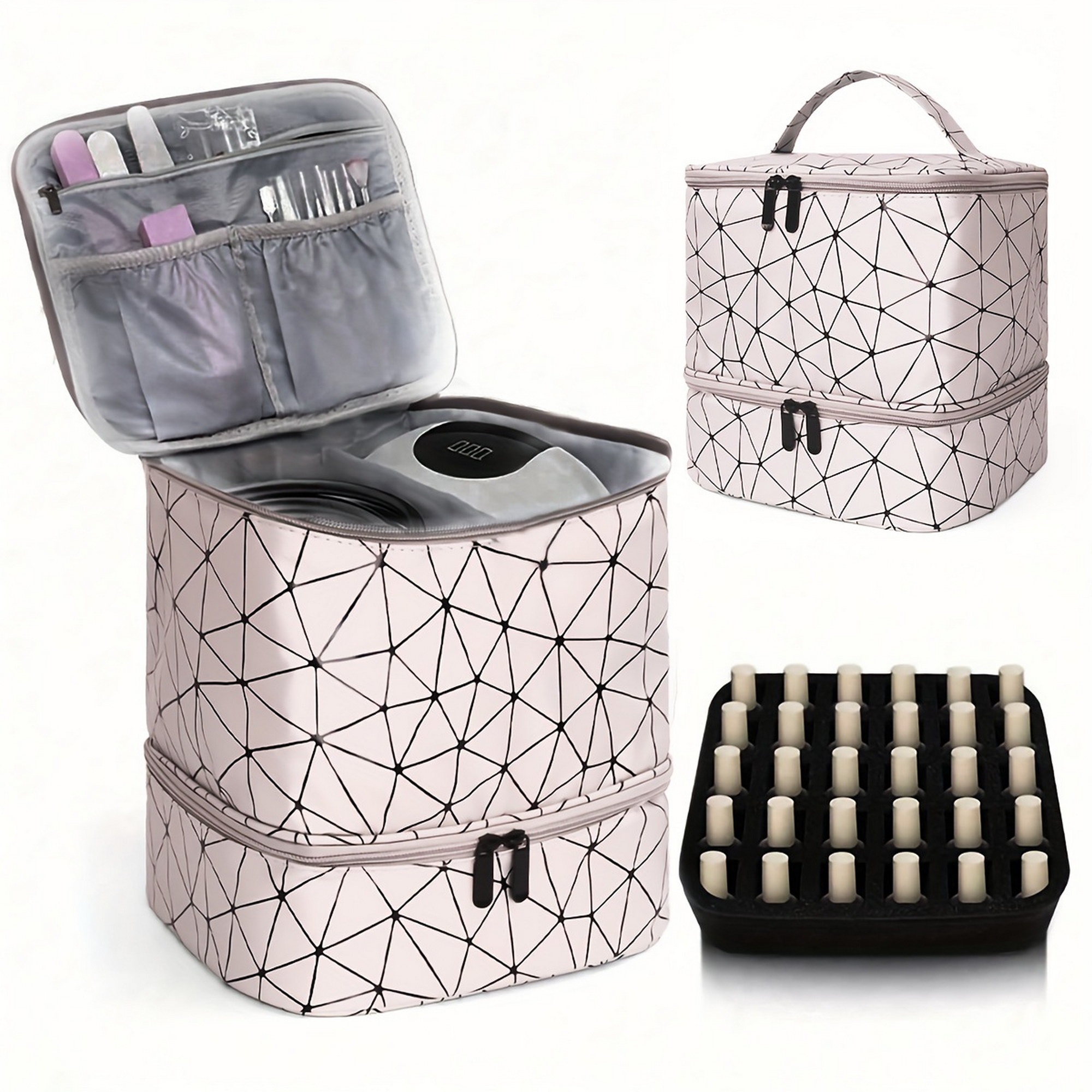 Double Makeup Nail Polish Storage Bag 15