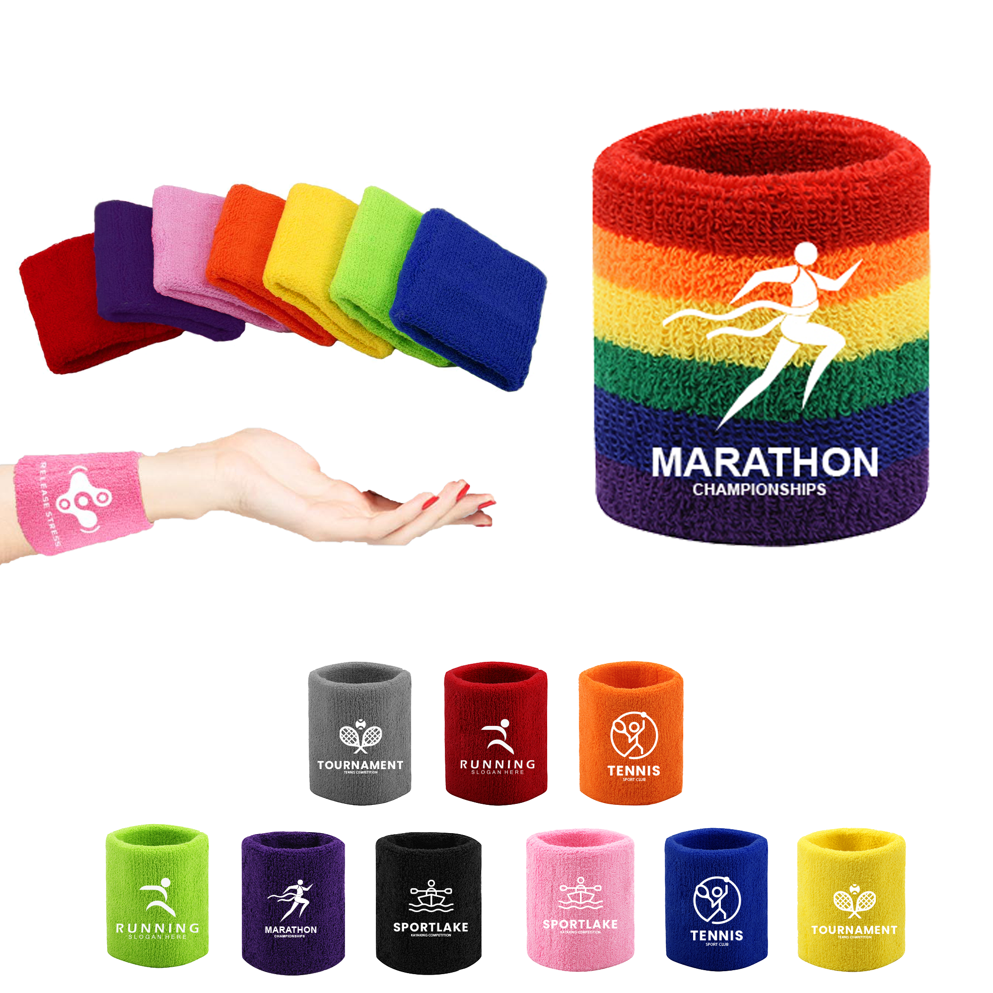 MOQ 20pcs Embroidered wrist guard 1