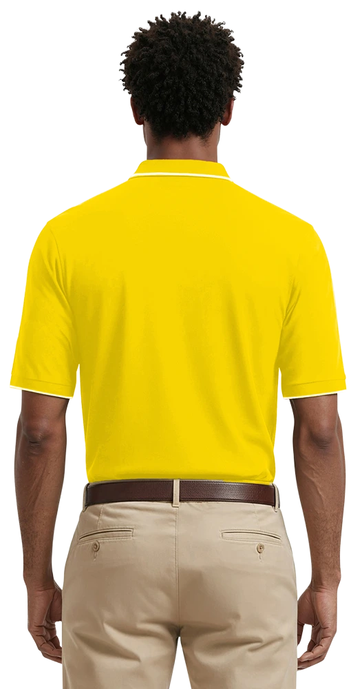 Men's Striped Trim Value Wicking Polo 50