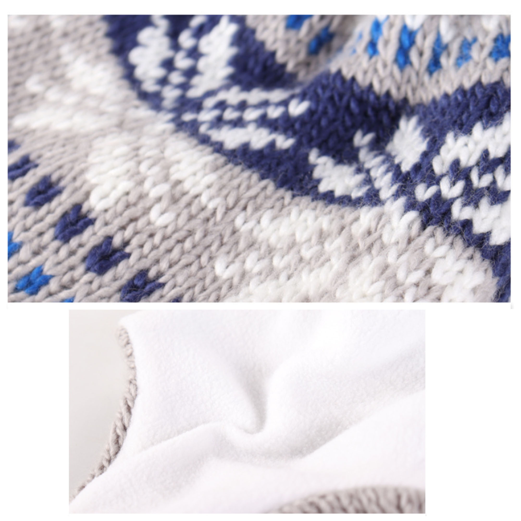 Acrylic Youthful And Fun Winter Knit Hat With Pom-Pom And Ear Flaps 2