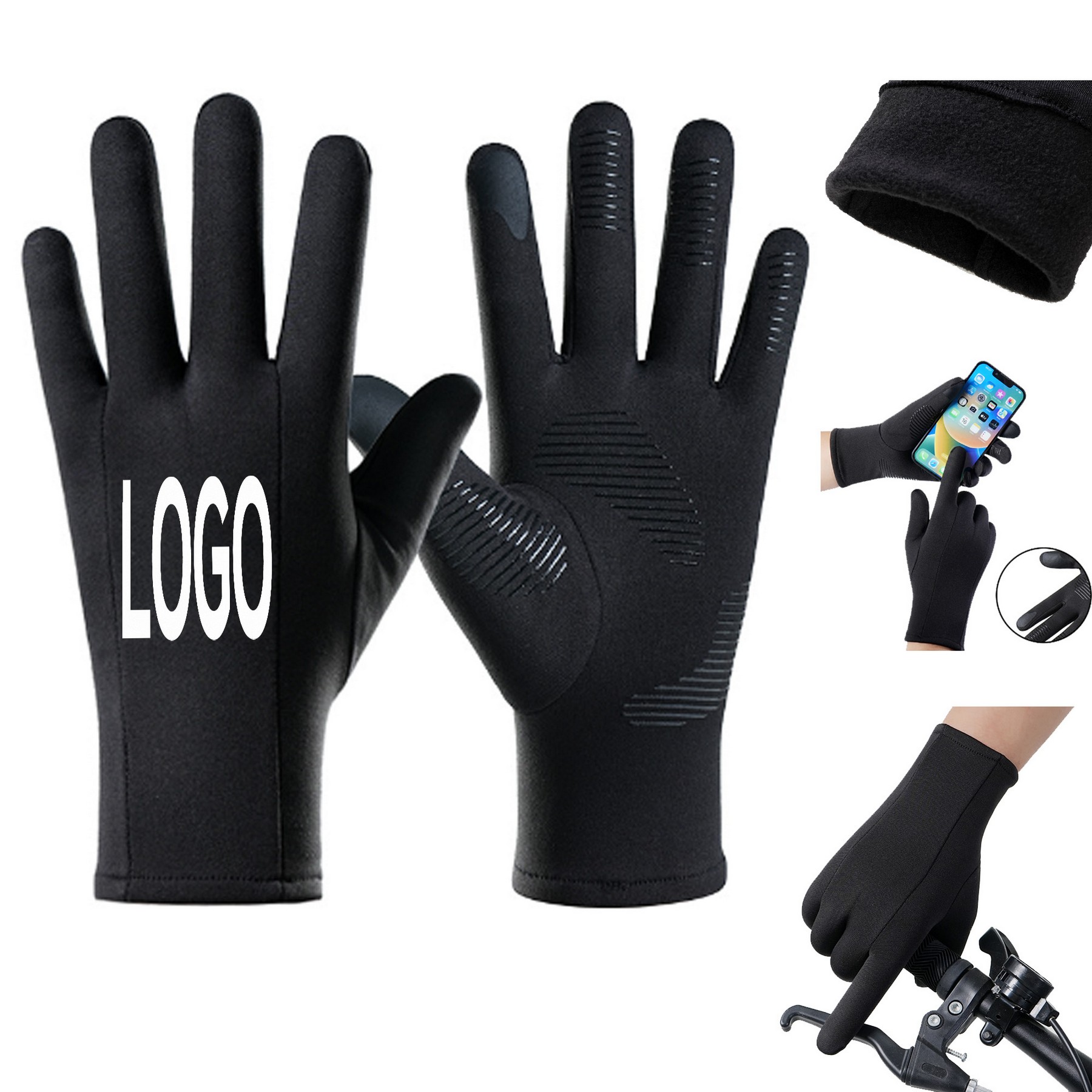 Outdoor Velvet Lined Warm Gloves 1