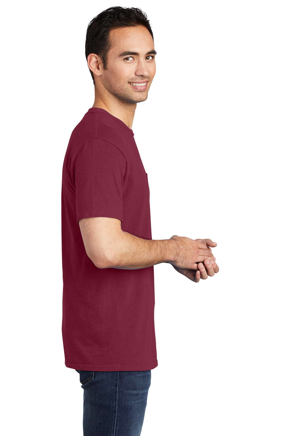 Port & Co Beach Wash Garment-Dyed Pocket Tee. PC099P 64