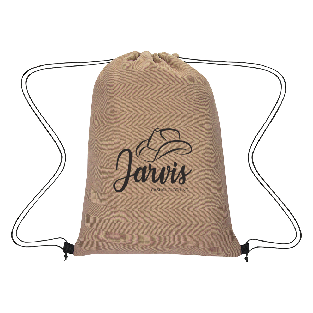Posh Herringbone Drawstring Bag 6