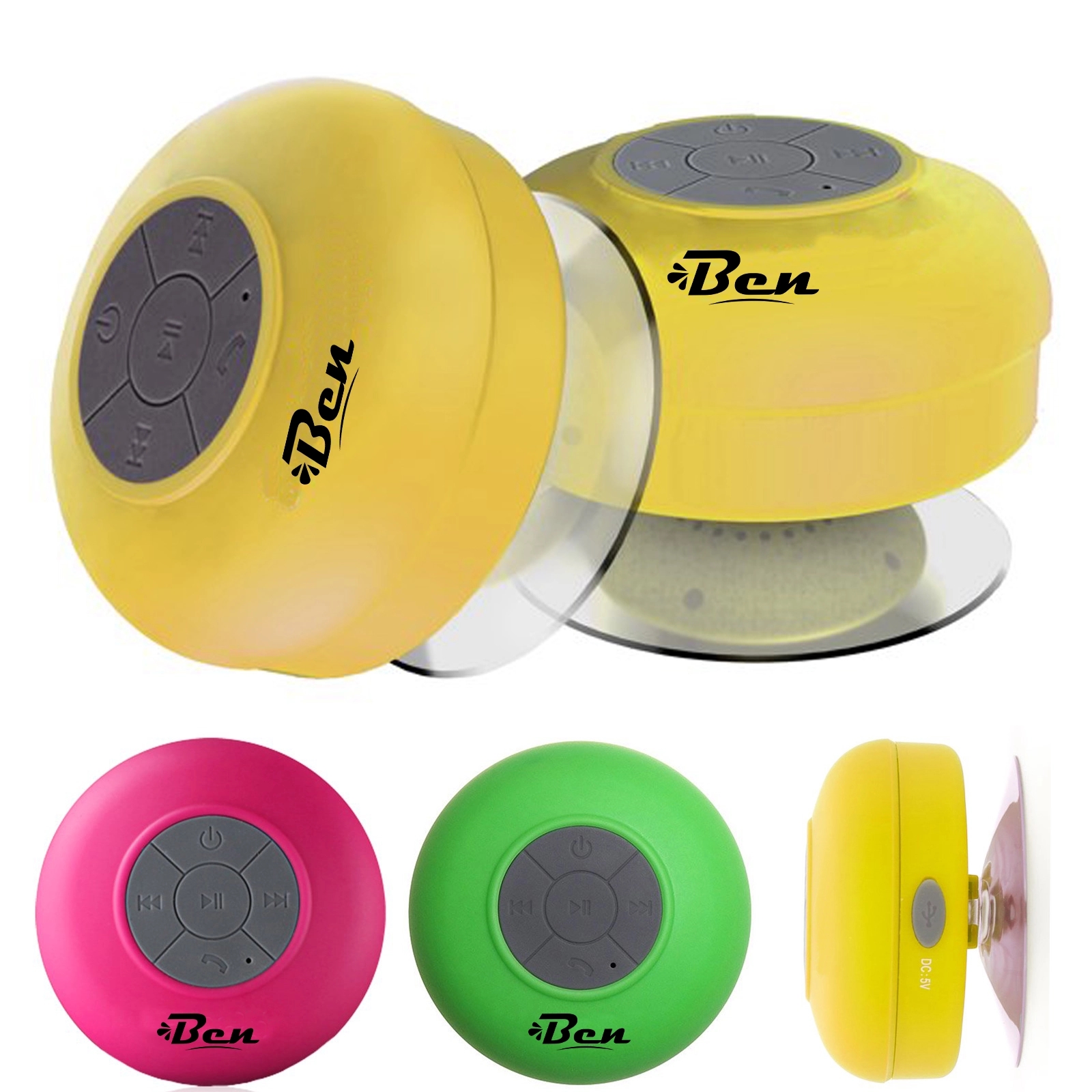 Portable Mini Wireless Speakers With Suction Cup 4