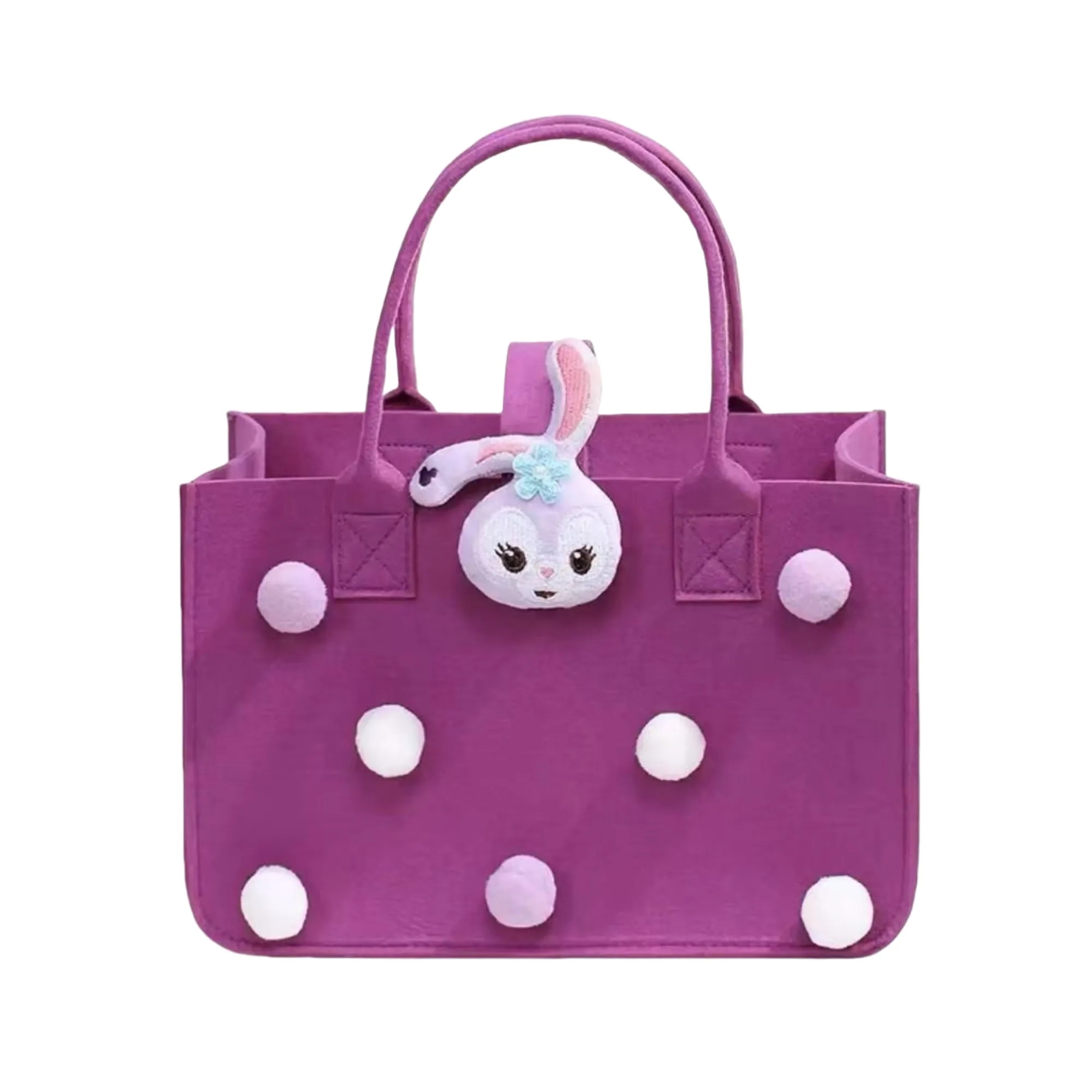Large Capacity Shopping Tote Felt Bag, custom tote bag with logo imprint 15