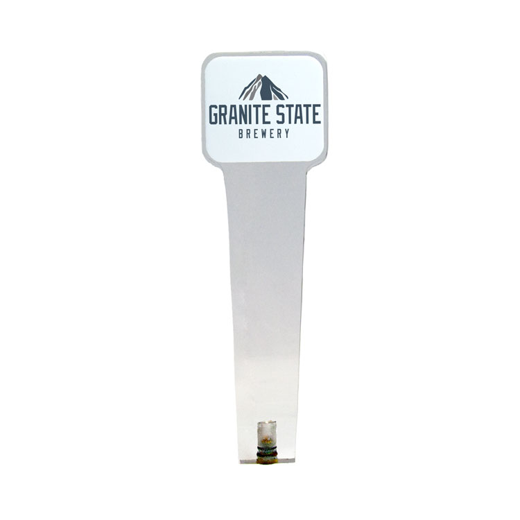 Acrylic Beer Tap Handle with Header 3 2"w x 11"h x 75"d