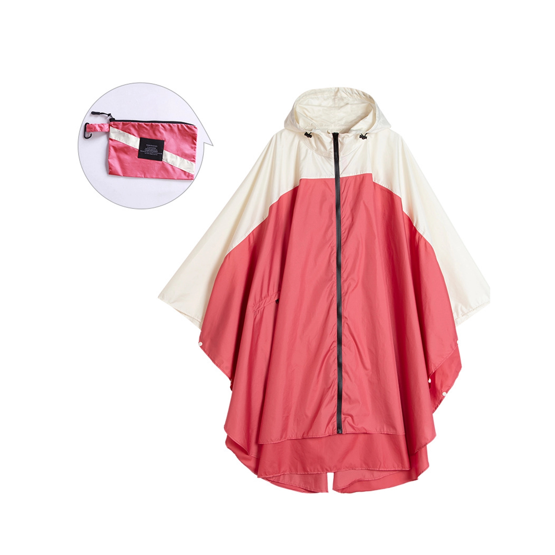 Rain Poncho Hooded Waterproof Raincoat Jacket 7