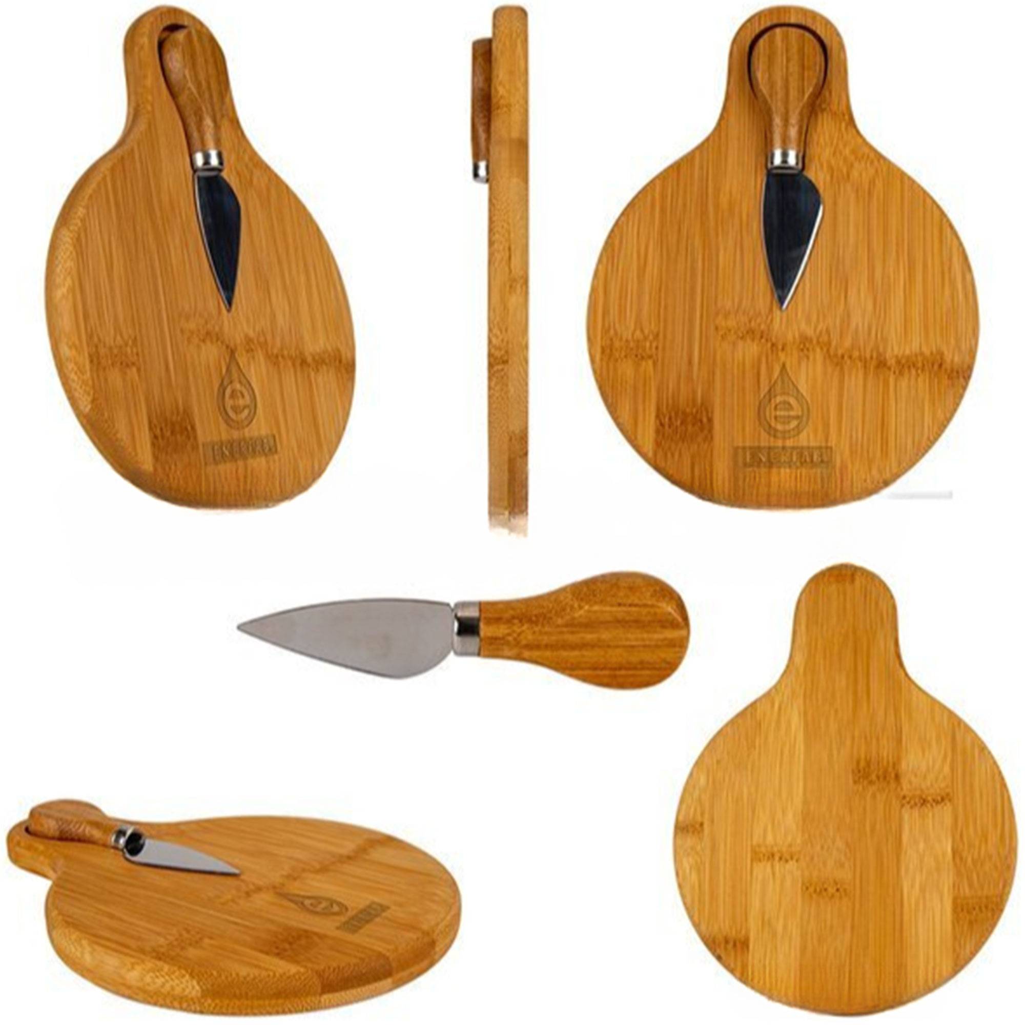 Small Bamboo Cutting Board w/ Cheese Knife 3
