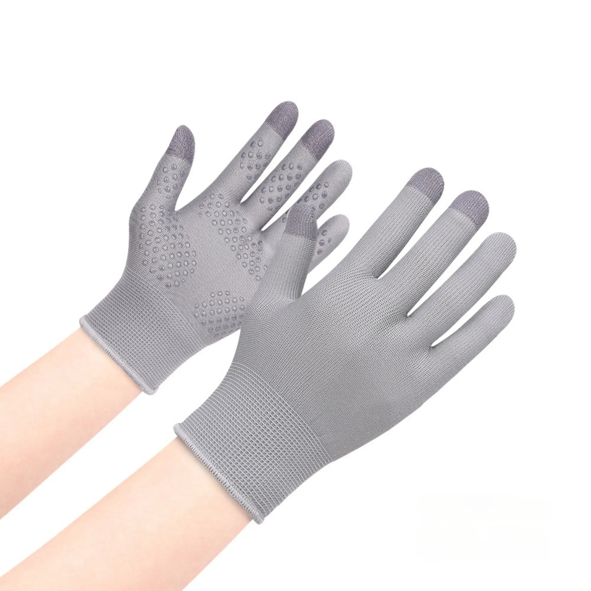 Anti Slip Breathable Sun Protective Touchscreen Knit Gloves 6