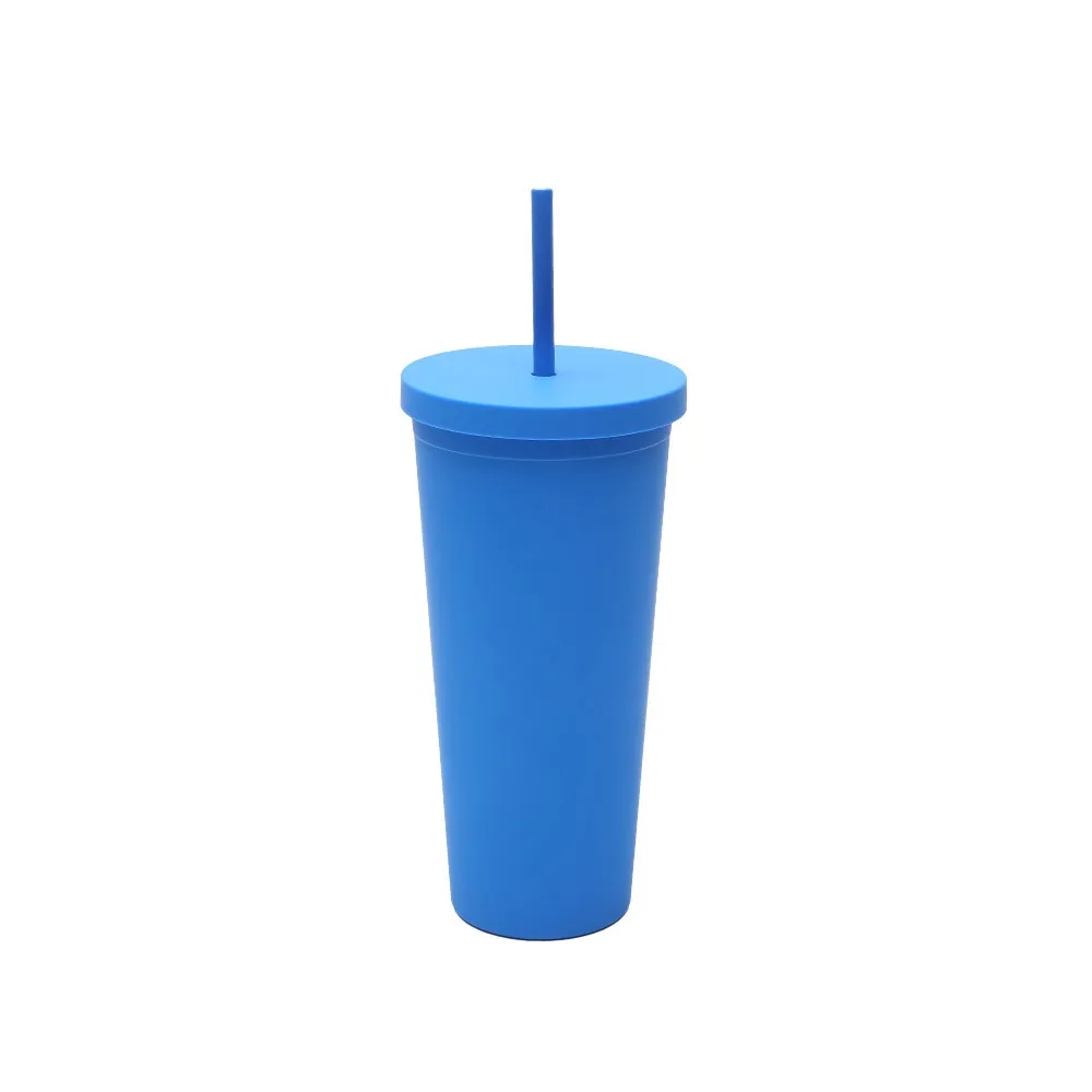 24 oz Skinny Tumbler with Lid and Straw 5