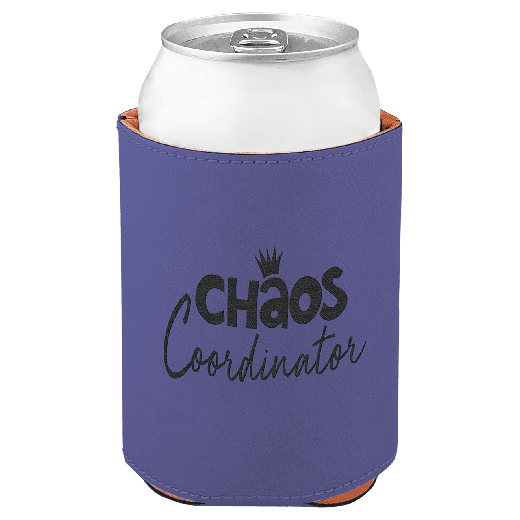 3 3/4" Purple Leatherette Beverage Holder 2