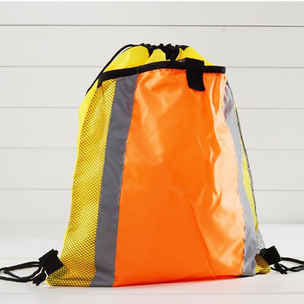 Mesh Pocket Drawstring Backpack shopping tote 2