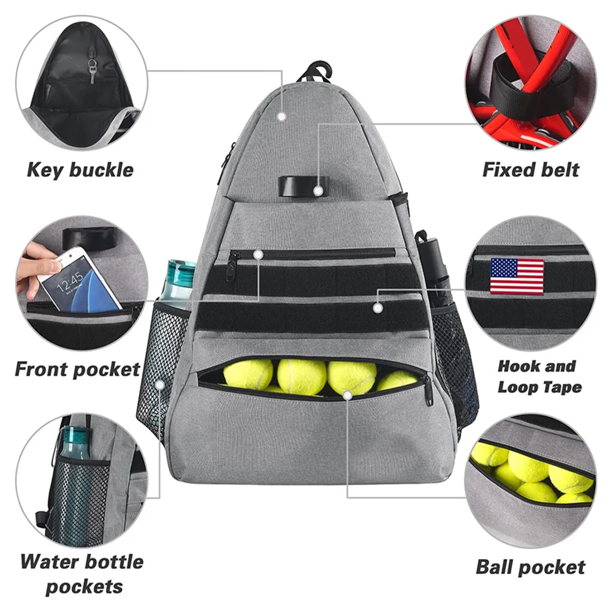 Large Tennis Backpacks with Ventilated Shoe Compartment Hold 2