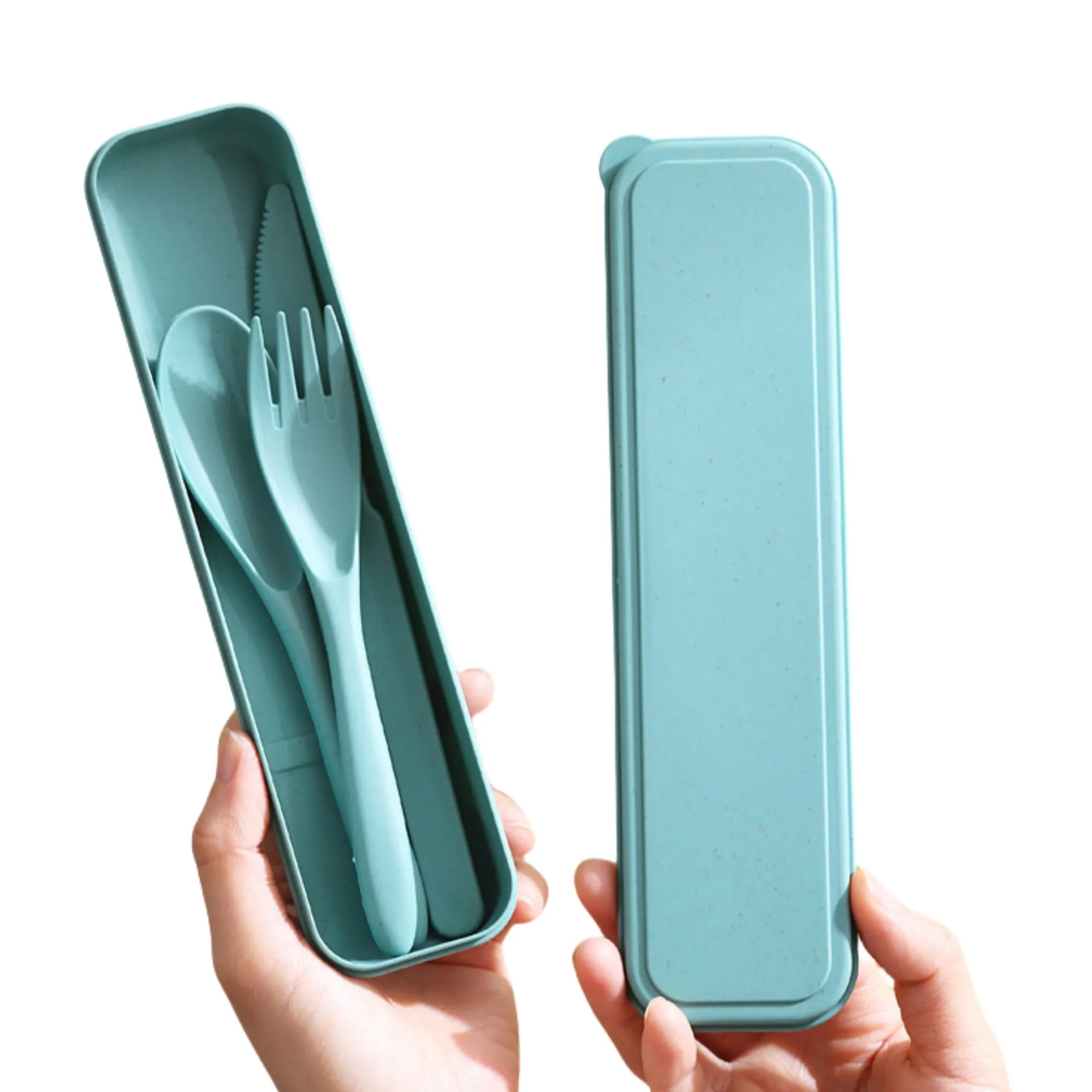 MOQ50 Portable Wheat Utensils Set with Case 4