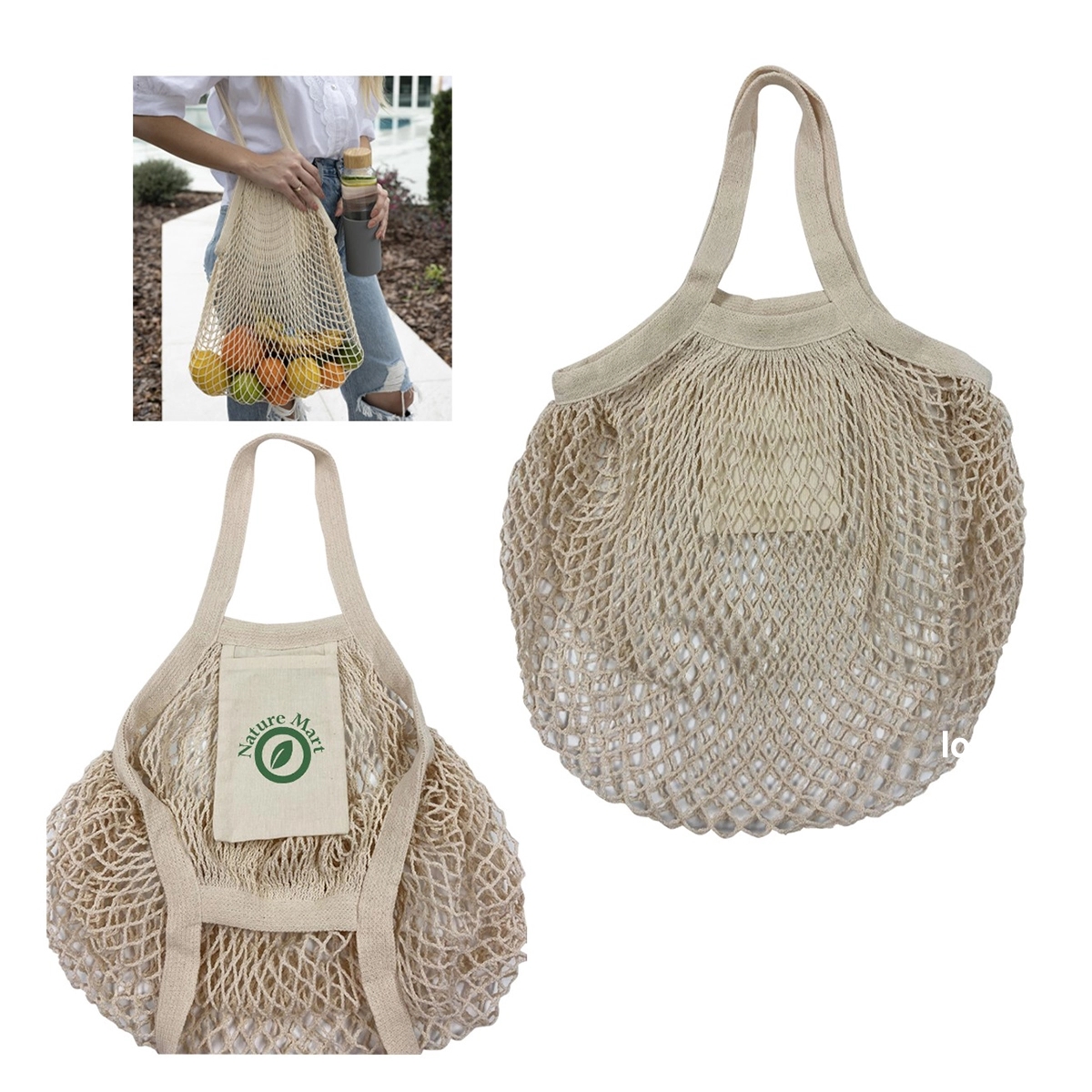 Mesh Tote Bag, custom tote bag with logo imprint 5