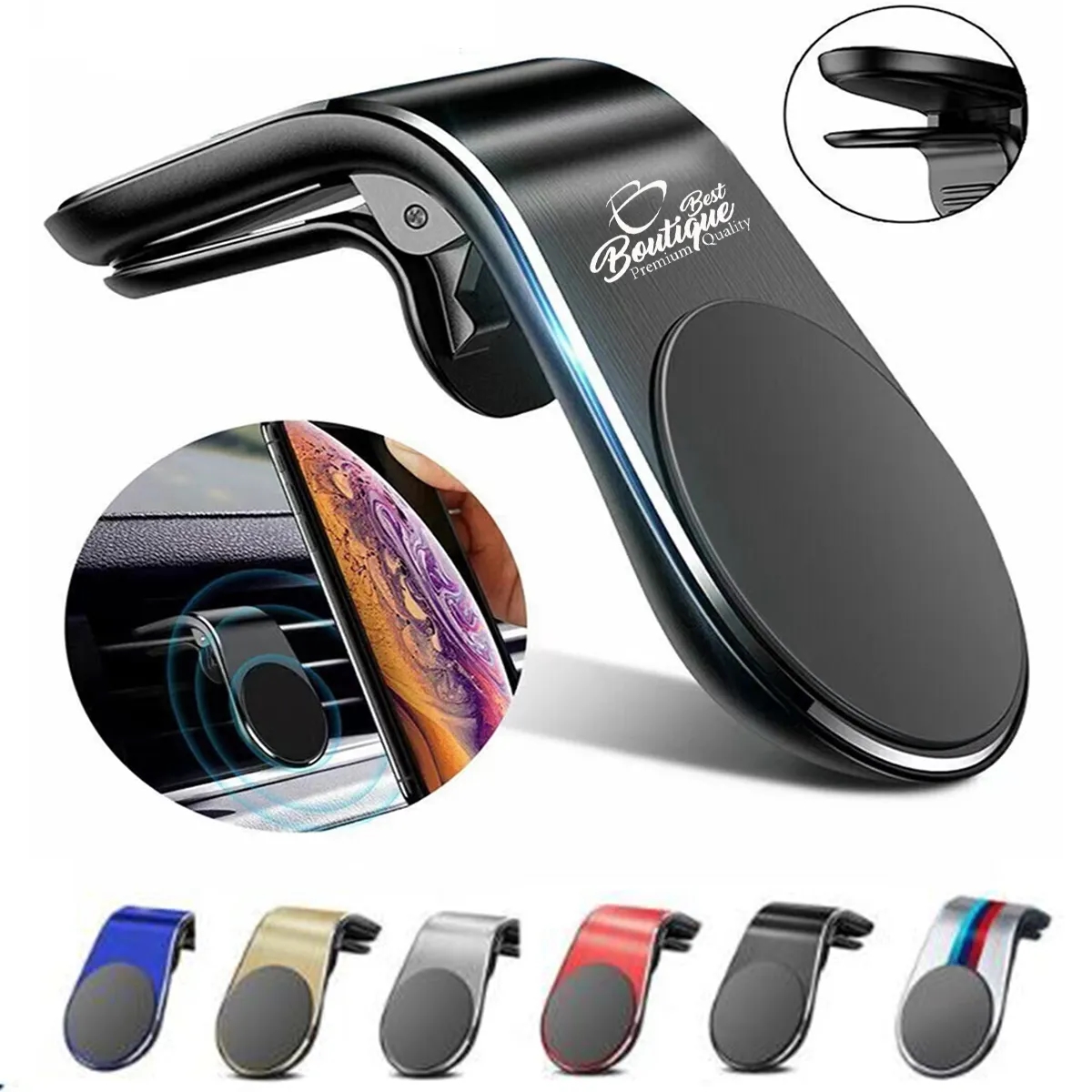 Adjustable Magnetic Car Air Vent Smartphone Stand Holder 2