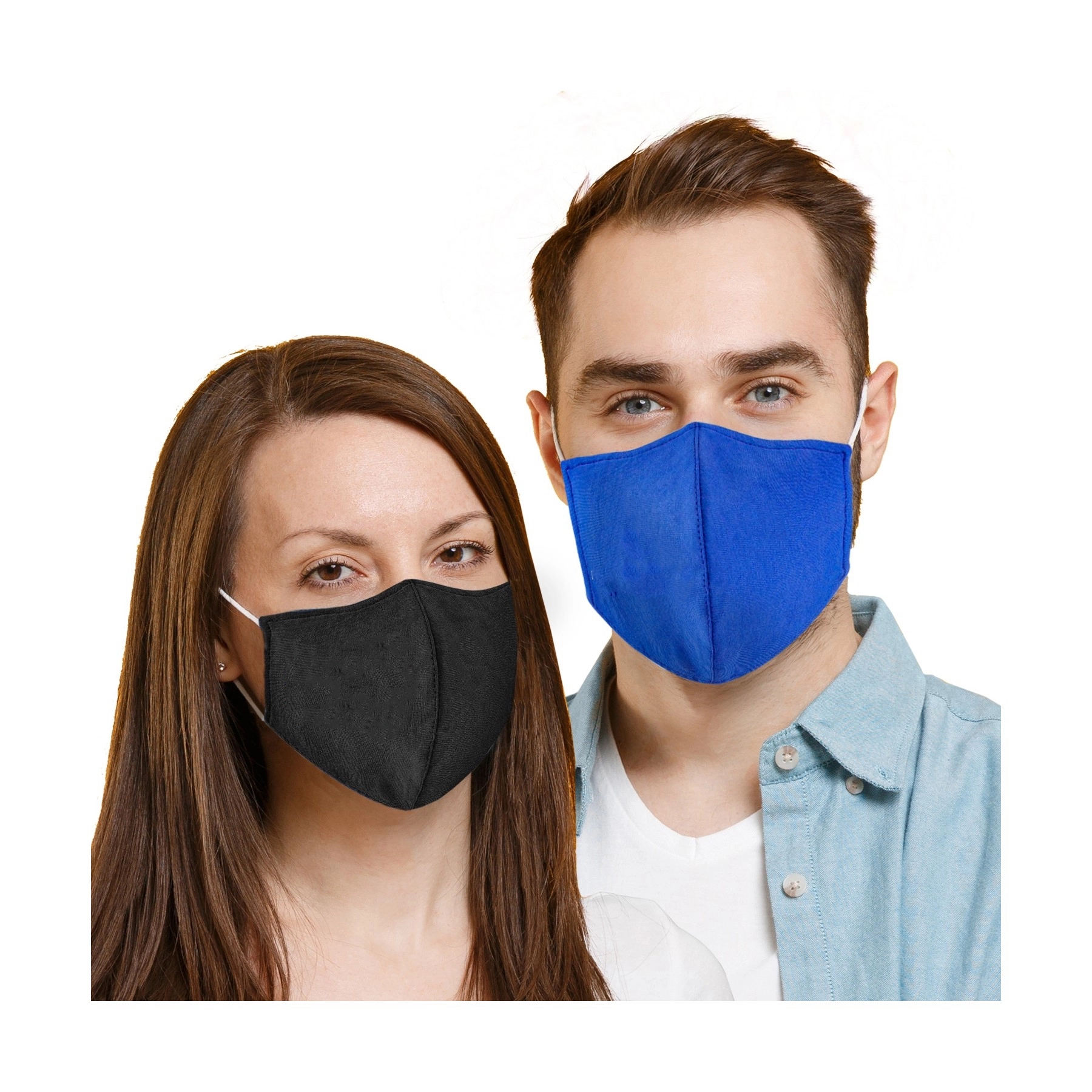 Form Fitted Cupped Cotton Face Mask with Pocket for Filter I 8