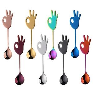 Stainless Steel Creative Spoon OK Gesture Design 4