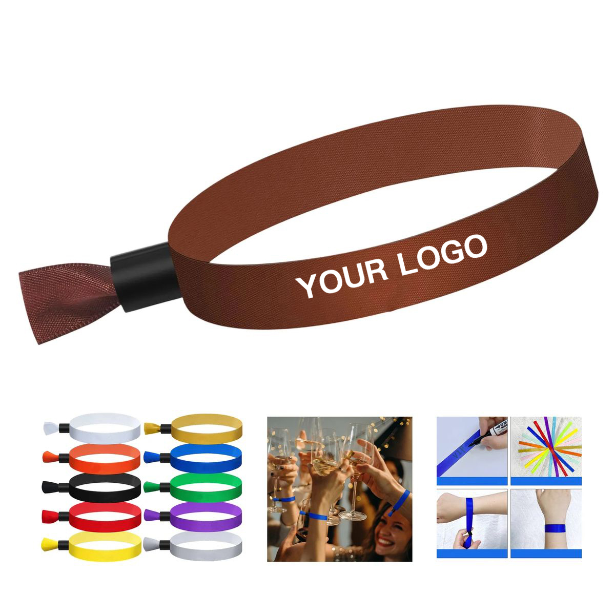 One Time Use Polyester Wristbands for Event Access 1