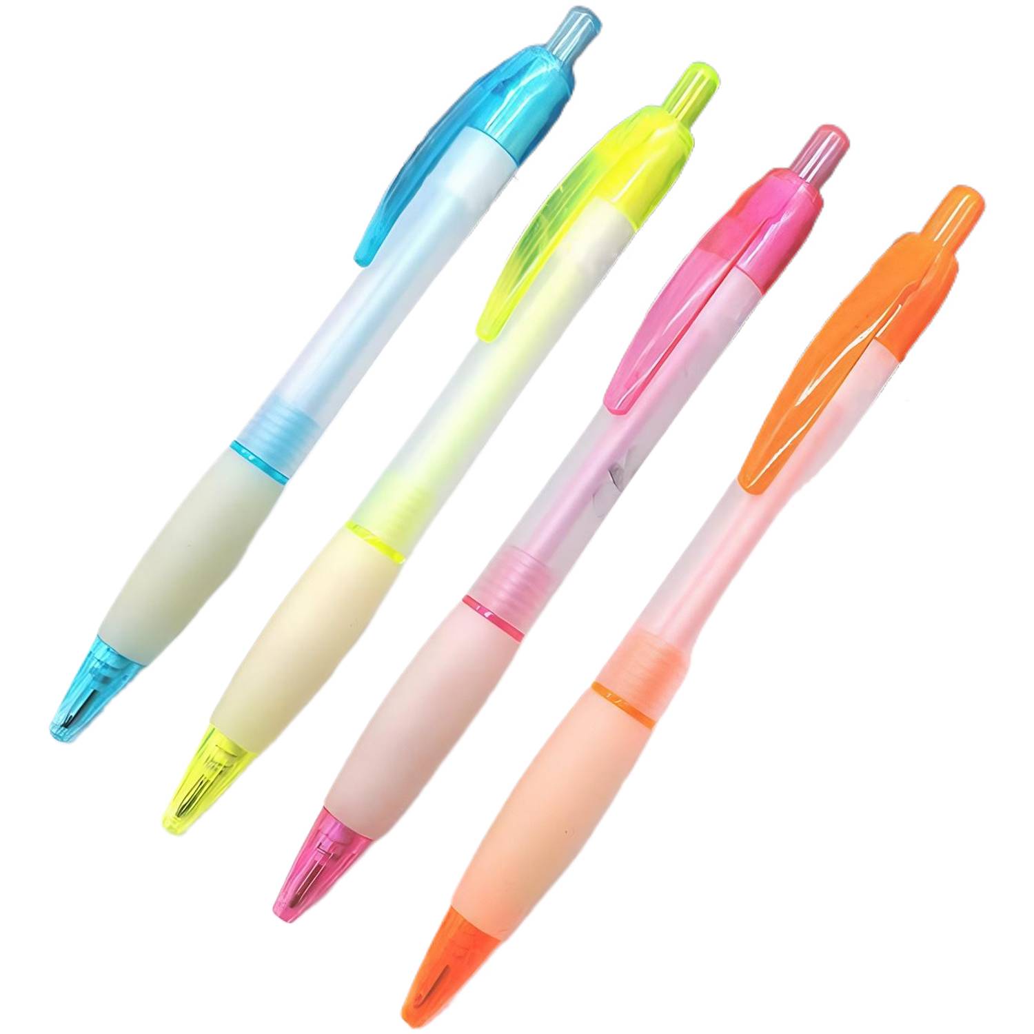 Frosted Plastic Retractable Ballpoint Pen 4