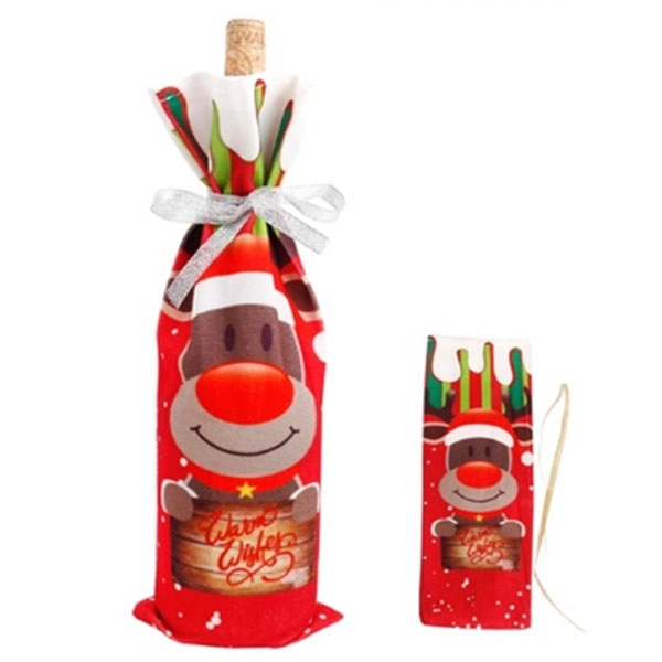 Non-woven Christmas Wine Bottle Cover Bag 8