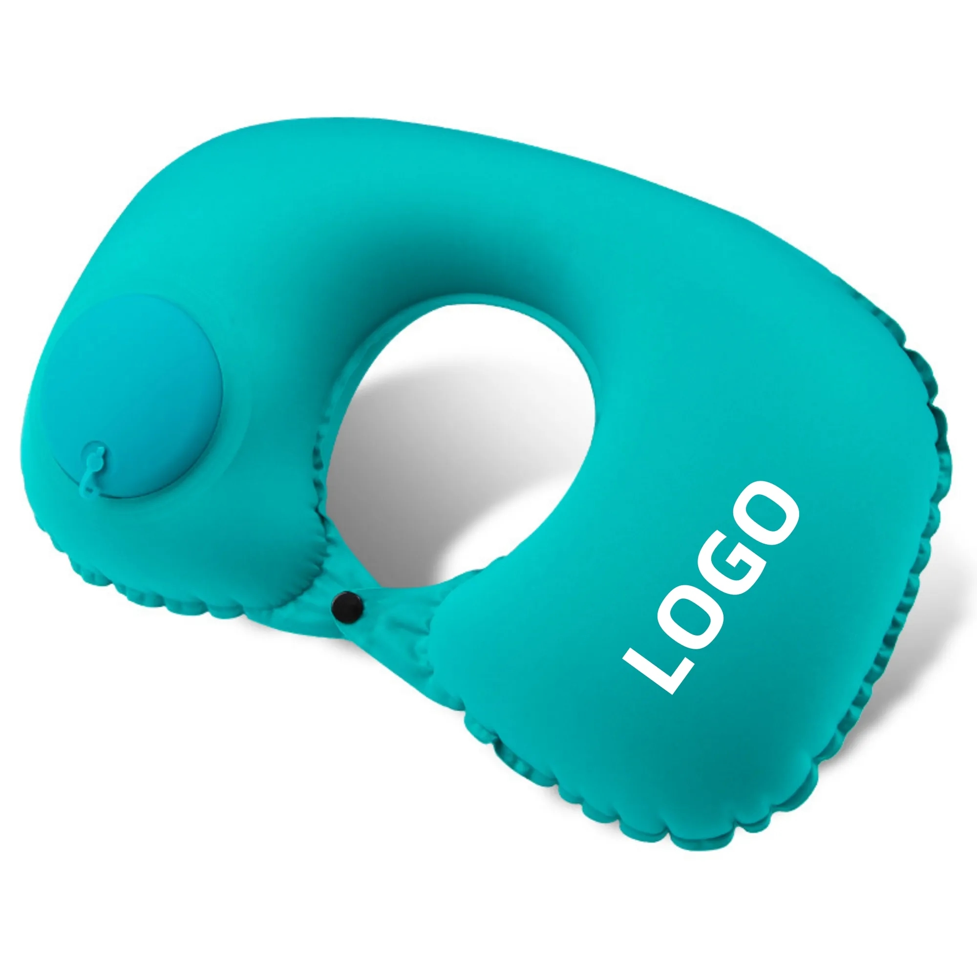 Custom Air Pump U-Shape Inflatable Neck Pillow Travel 3