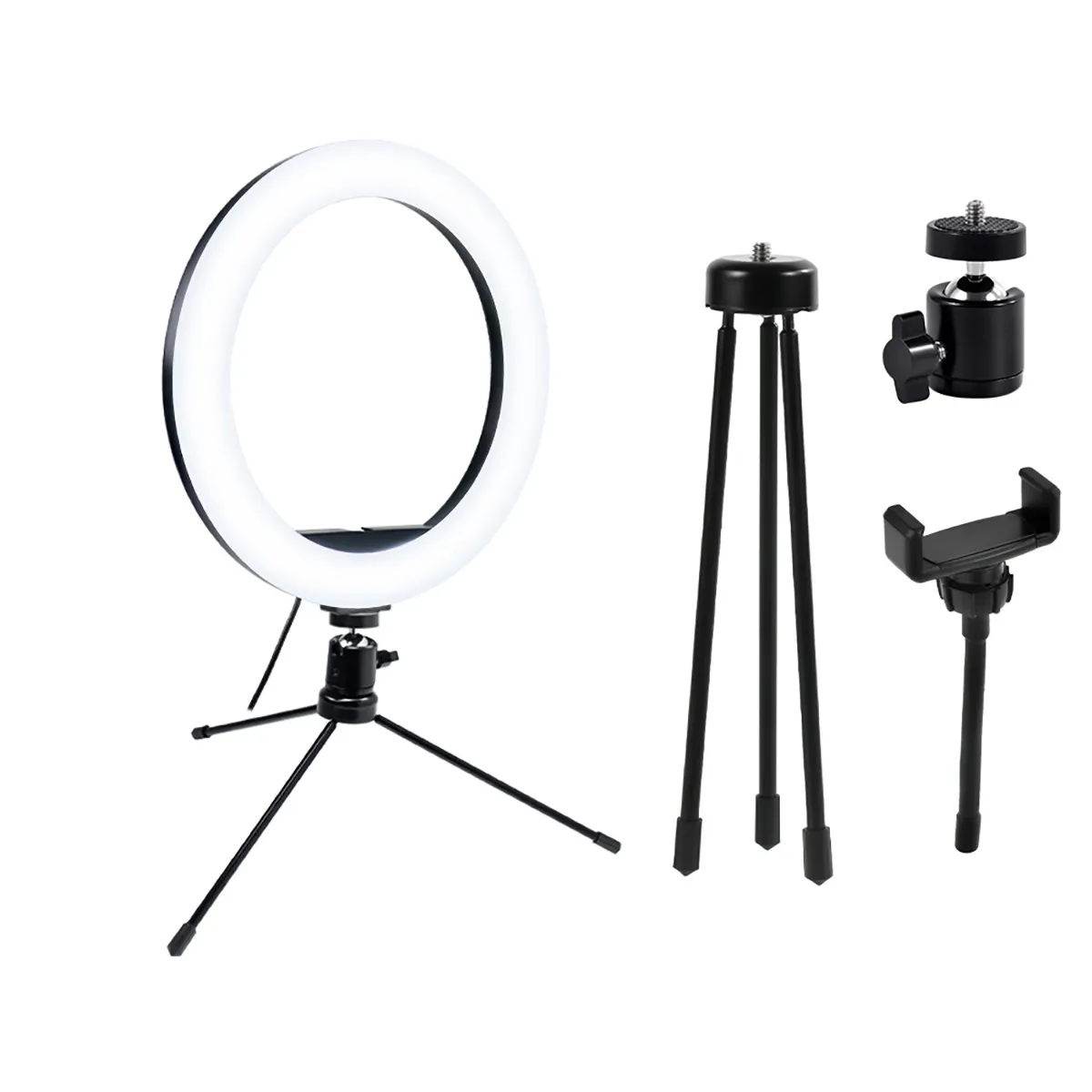 10'' Ring Light With Stand and Phone Holder 1