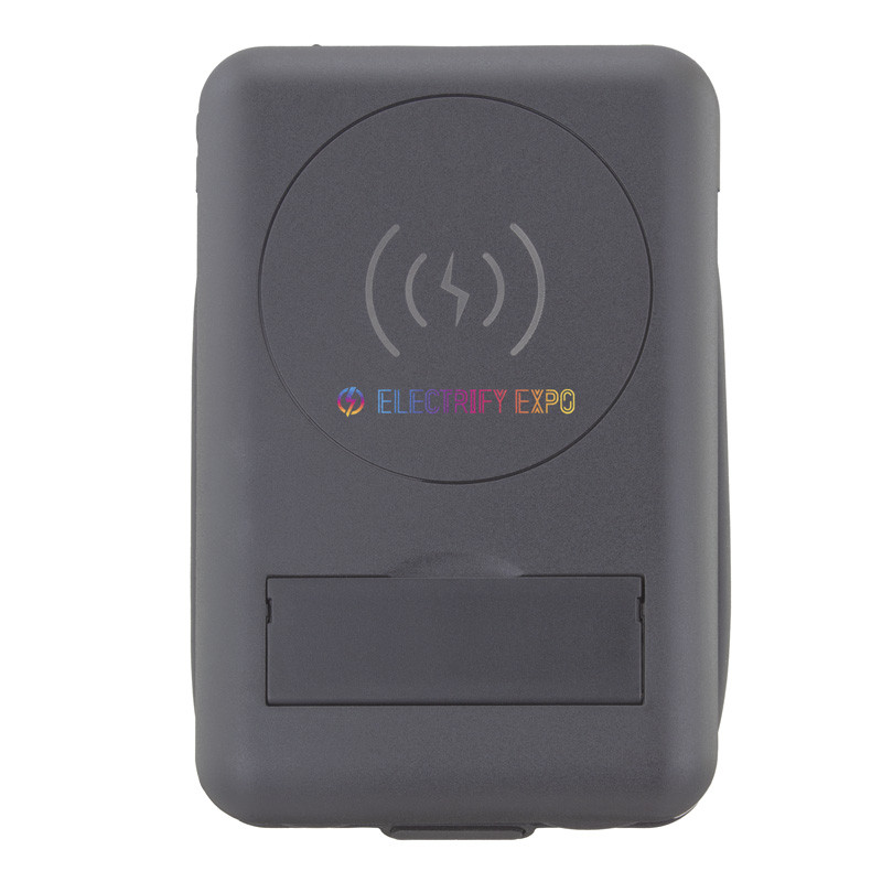 Chi-Charge Cable Card - collapsible wireless charging stand and charging cable carrier 16