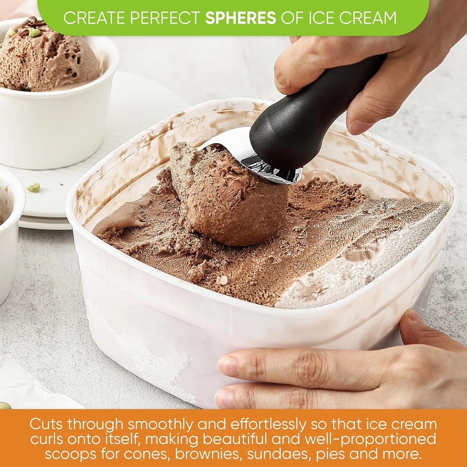 Heavy Duty Professional Ice Cream Scoop 2