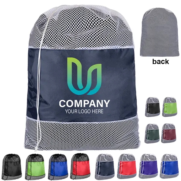 Mesh Cinch Laundry Bag-Full color 4