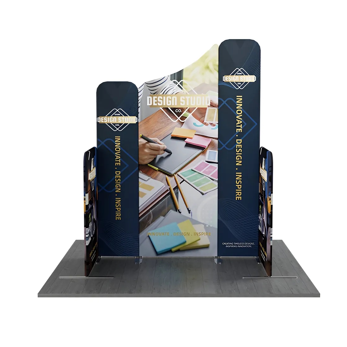 6.5ft Magnetic Modular Fabric Display - Five Maglock Panels 10