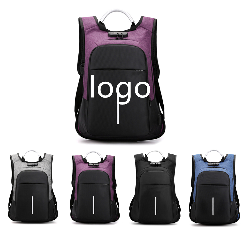 Anti Theft Reflective Laptop Backpack With USB Port And Handler 2