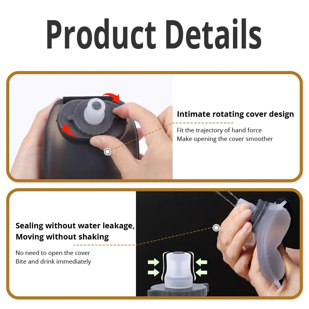 Food Grade Silicone Sports Wrist Water Bottle 6