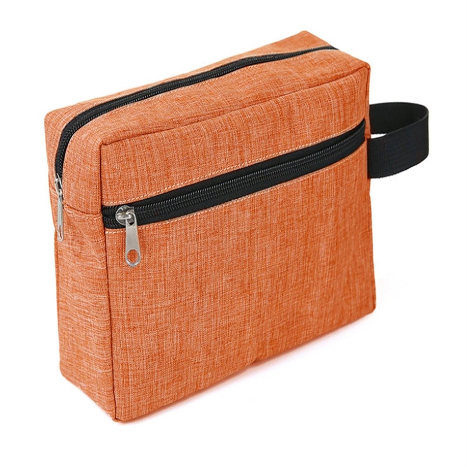 Handheld double layered women's makeup bag 3