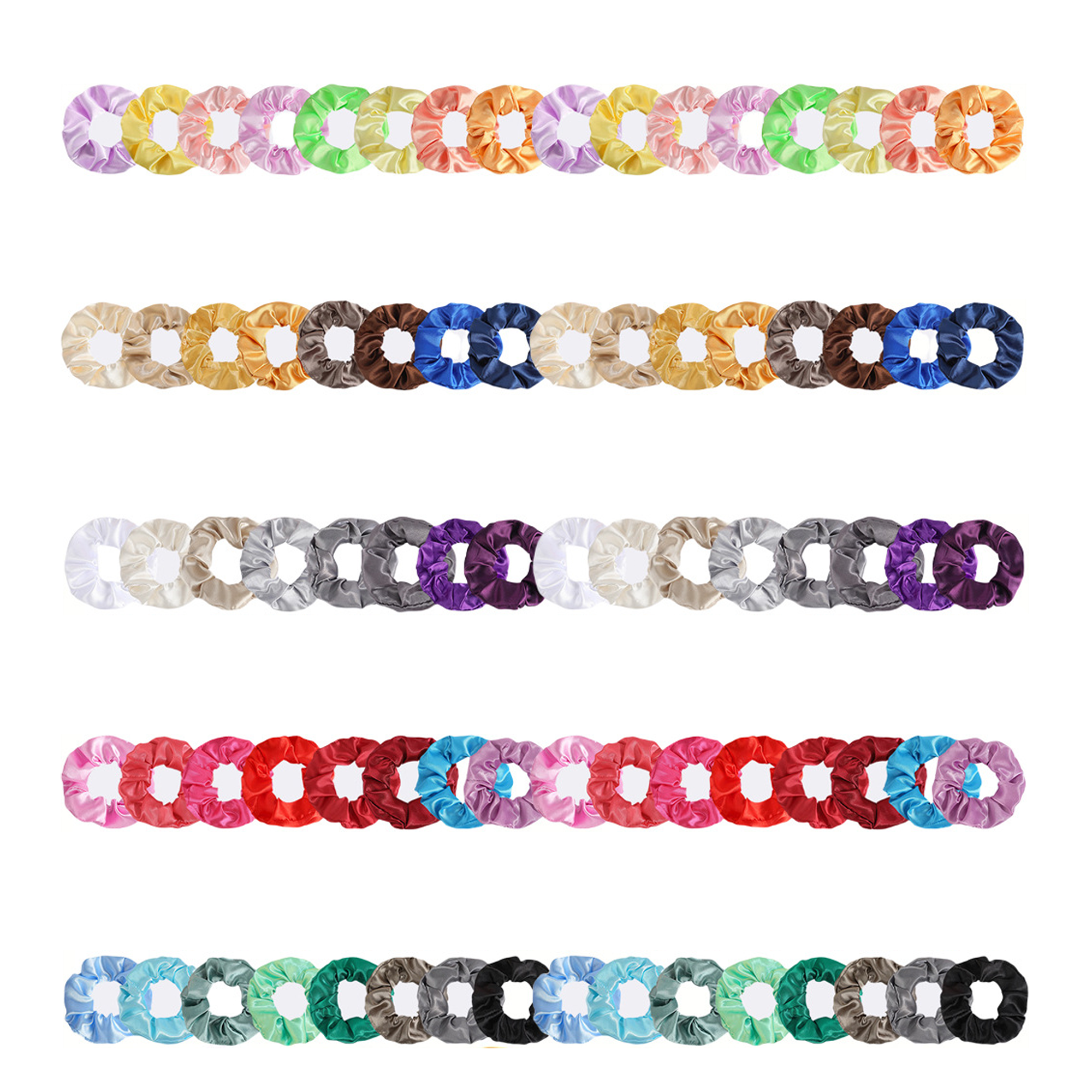 Slip Resistant Satin Ponytail Holder Elastic 5