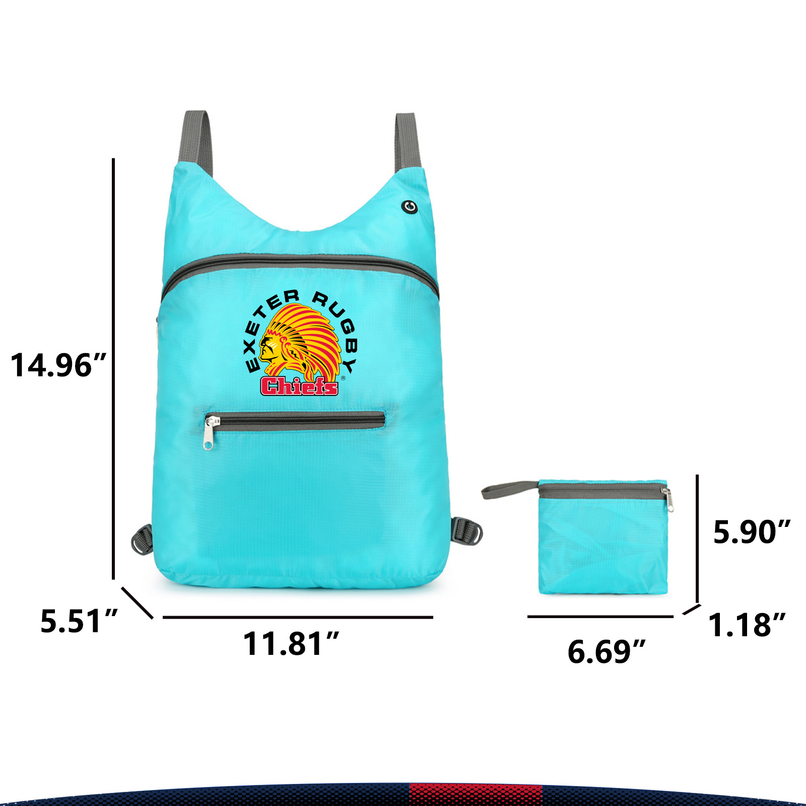 Gudre Folding Backpack, custom backpack with logo imprint 3