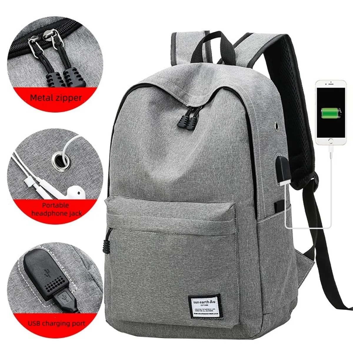 Lightweight Carry-on Travel Laptop Backpack 8