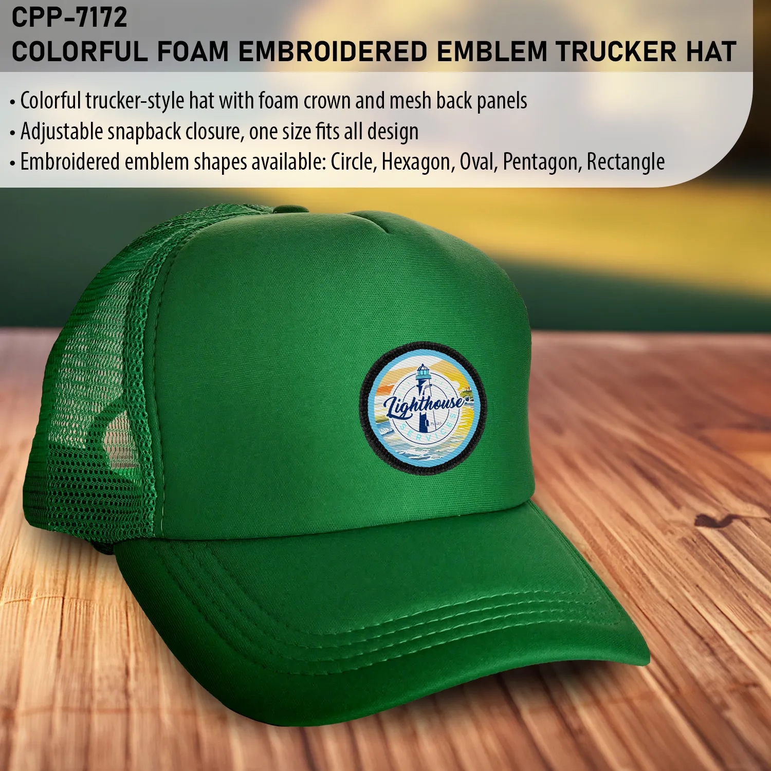 Colorful Foam Embroidered Emblem Trucker Hat 7