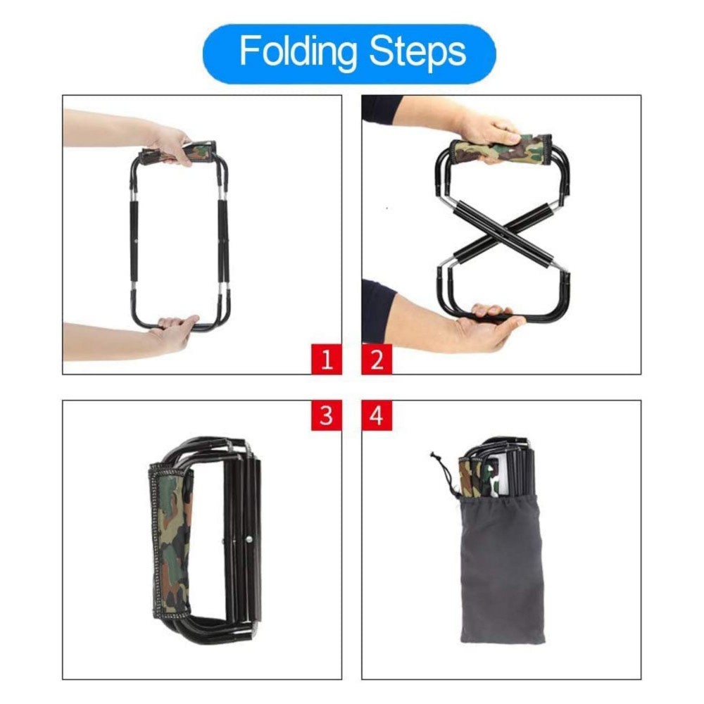 Folding Stool With Pocket And Carry Bag 4