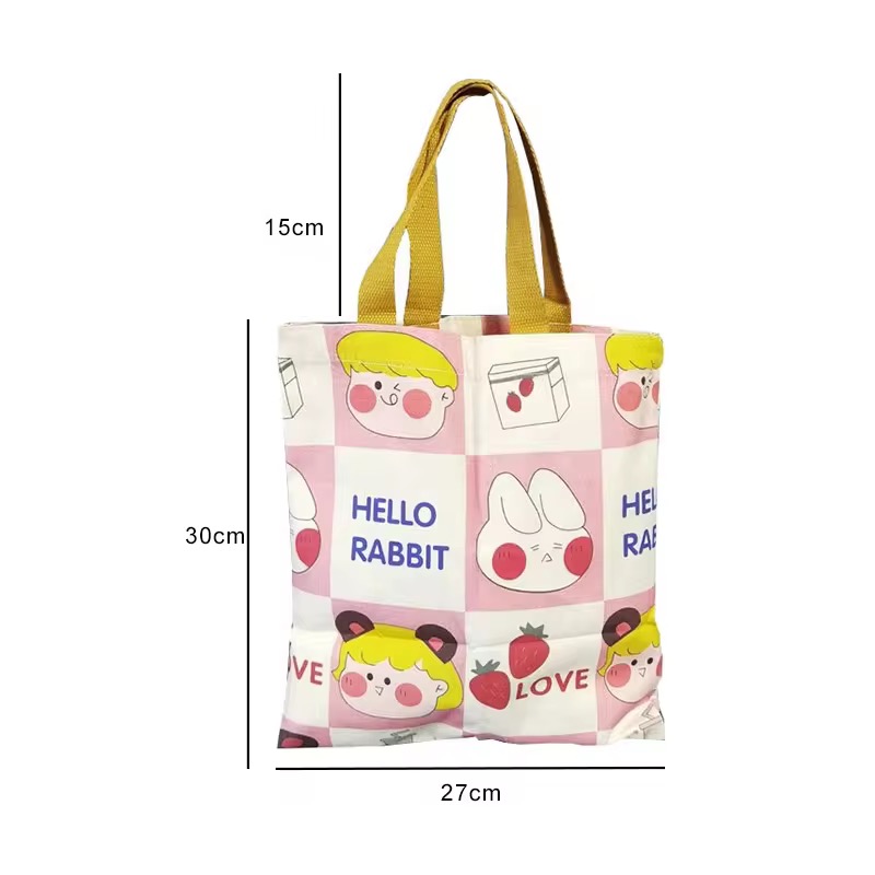 Full Color Thick Canvas Tote, custom tote bag with logo imprint 3