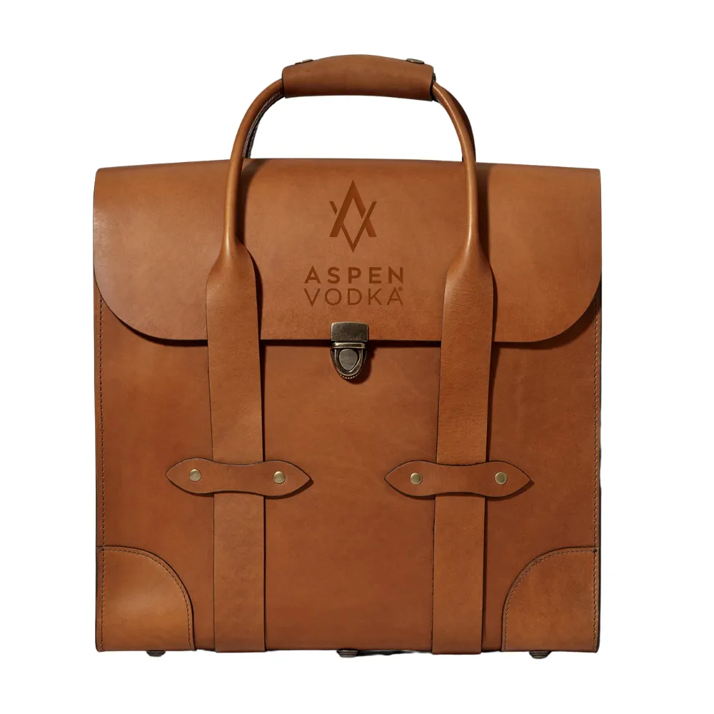 3-Bottle Leather Bag 4