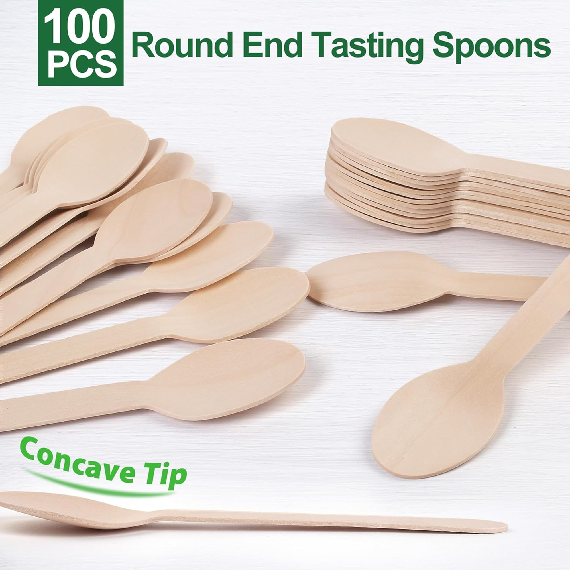Disposable Wooden Spoons -Pack Of 100 2